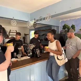 One Line Coffee&apos;s station.   Another Columbus based roaster who has three local locations.
