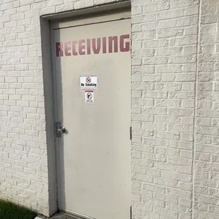 a door with a sign on it