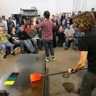 Offering free public glassblowing demonstrations monthly.