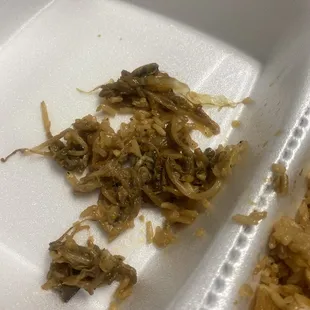 Overly cooked bean sprouts