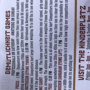 Description of the Games