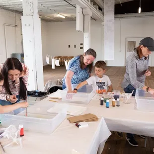 Children's Paper and Egg Marbling Workshop, April, 2019