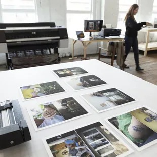 Artist Member making inkjet prints in the community studio