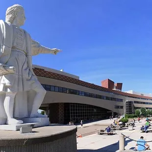 The Christopher Columbus Statue in the main courtyard