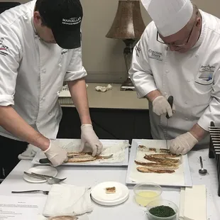 Chef demos at the ACF Chapter meeting held at CSCC