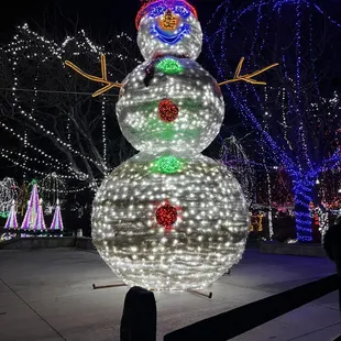 Snowman near the lake