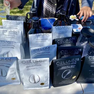 Nice variety @Buckroe Beach Farmer&apos;s Market, 2020. I tried the Ethiopian light.