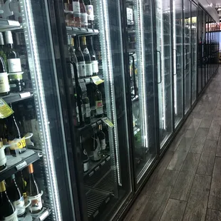 Wine and beer refrigerator at the Colusa Market. Fabulous selections.