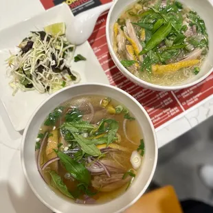 Chicken pho and chicken bun