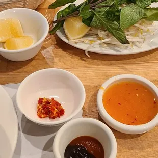 a variety of ingredients on a table