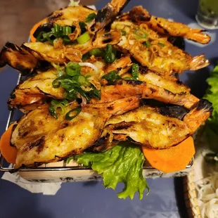 Tom nuong - garlic butter