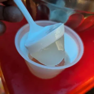 Coconut jelly made with real coconut and coconut  milk