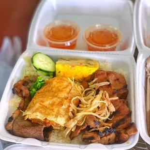 a variety of food items