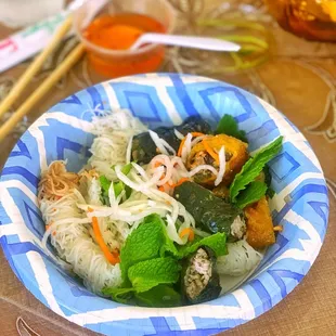a bowl of food
