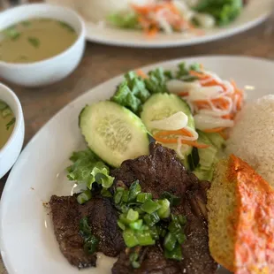 Close up of com tam suong bo dai Han &amp; Cha :)