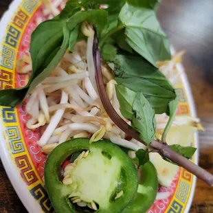a plate of food on a table