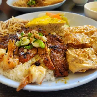 a plate of food on a table