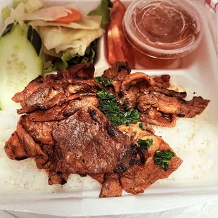 Grilled pork with broken rice