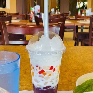 Three Colors Bean Coconut Milk Dessert Beverage