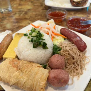 a plate of food on a table