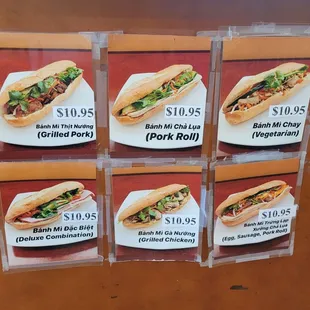 Banh Mi Menu November 2023