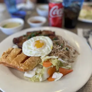 a plate of food on a table