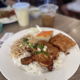 a plate of food on a table