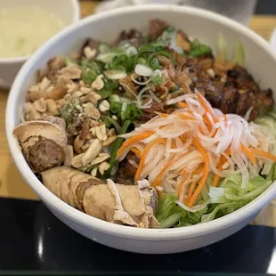 a bowl of food