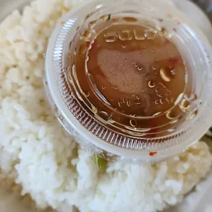 Extra side order broken rice for my Dad $3.00 6/18/23