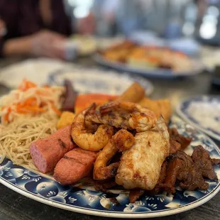 Com Tam 10 Mon  -- The plate itself has like 10 types of meat (bi, cha, thit, tau hu ky, lap xuong, tom, ca, cha gio, nem, chao tom)