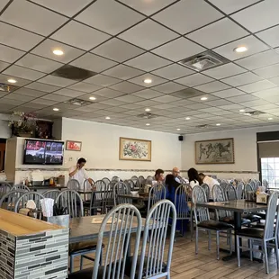 the dining area of a restaurant