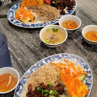 #15 (cơm tắm bì thịt nướng) and cơm tắm 7 món