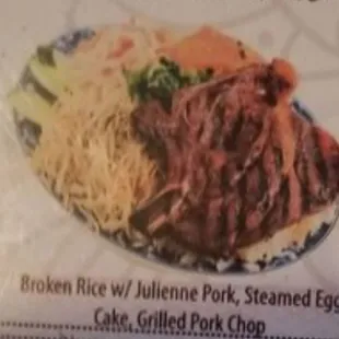 Look at how they advised the plate on menu, the meat is huge but in reality it's very small. Look at my other pictures.