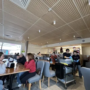 The store interior. Check out the most comfortable chairs you'll ever sit in! Close quarters though.