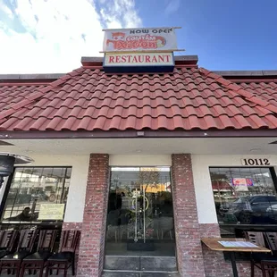 The store front, new sign, poster for now.