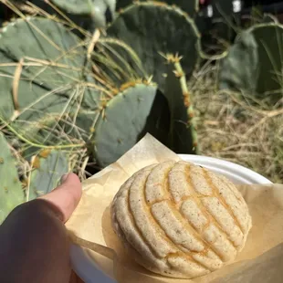 Brown butter vanilla concha