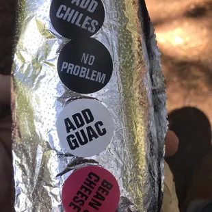 Bean and cheese burrito