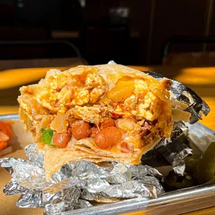 Chorizo breakfast burrito