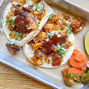Grilled chicken tacos
