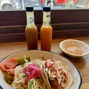 Shrimp and fish taco