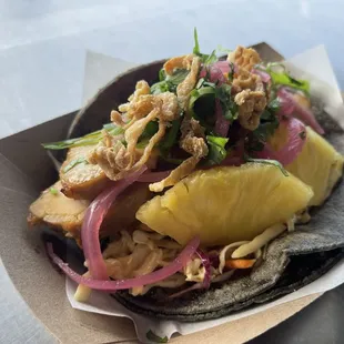 Teriyaki chicken taco