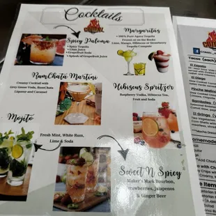 Drink menu