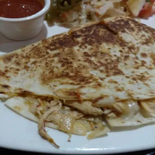 Grilled chicken quesadilla