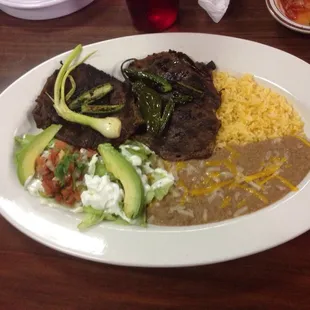 a plate of mexican food