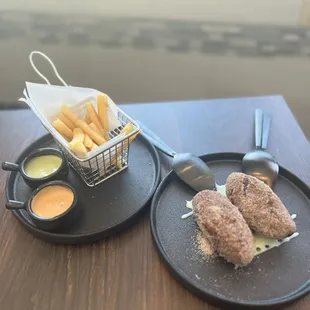 Yuca Fries and Empanadas de Leche