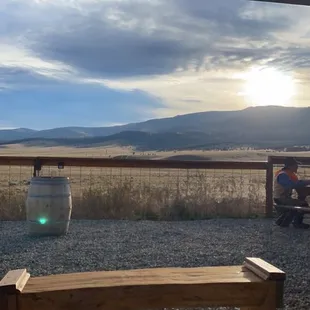 Views from the swing on the patio.