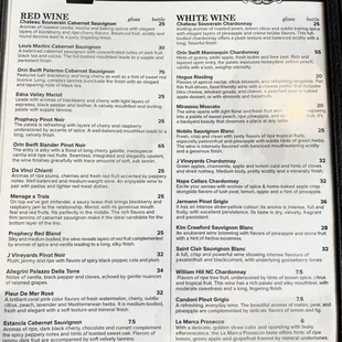 Wine list
