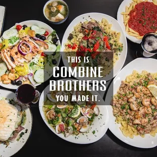 a table full of food