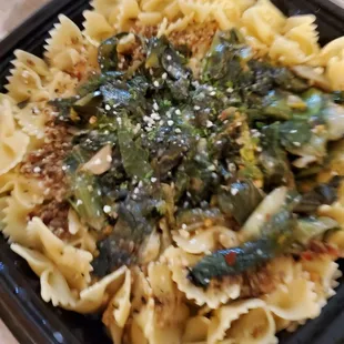 Booties and chicken and greens