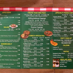 Updated menu 3/25/23